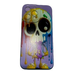 iPhone 14 ProMax Holloween Skull Art Soft Phone Case NWT